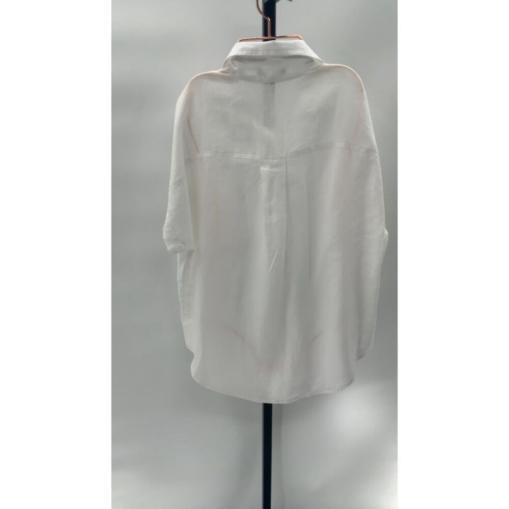 Quince Womens 100% European Linen  Shirt White S - Picture 2 of 9